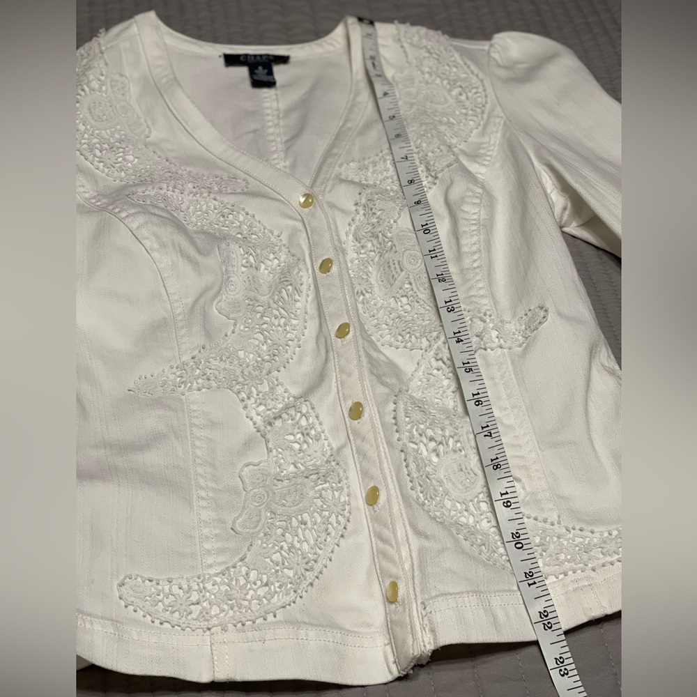 CHAPS Lace Shirt Jacket
